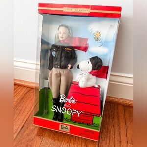Barbie and Snoopy 2001 Collector Doll Mattel NEW IN BOX Red Baron